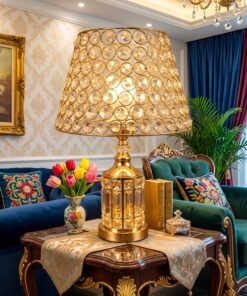 Modern Luxury Crystal Desk and Bedside Lamp
