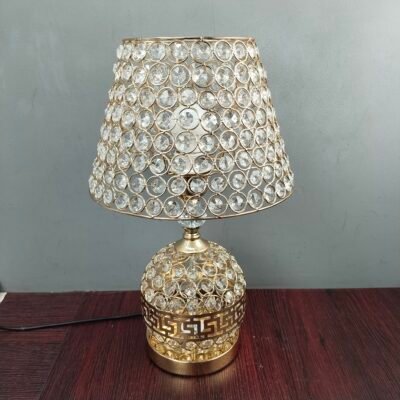 All Over Gold Crystal Table Lamp