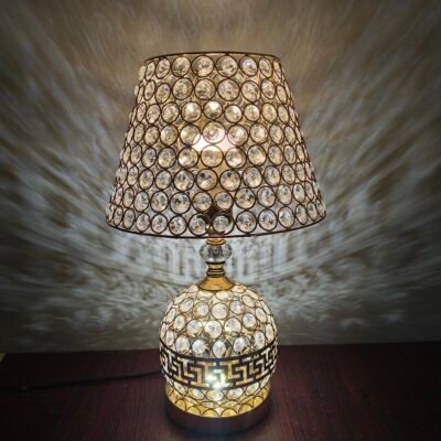 All Over Gold Crystal Table Lamp