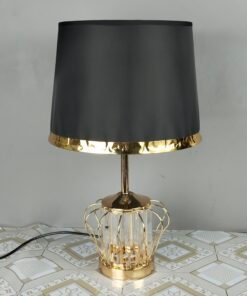 Luxury Black & Gold Crystal Table Lamp