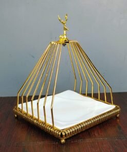 Golden Deer Royal Ceramic Serving Tray