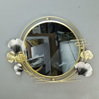 Luxury Golden Ginkgo Leaf Decorative Wall Mirror Decorative Wall Mirror